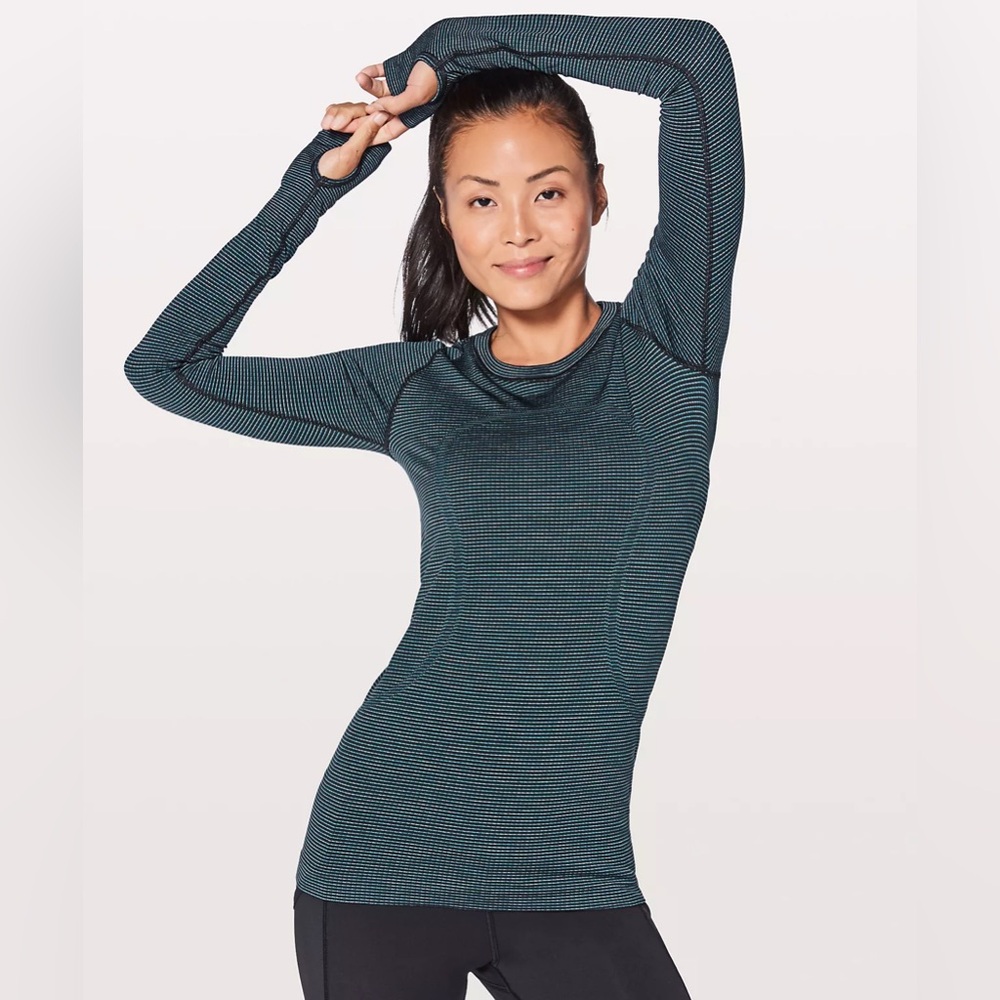 Lululemon swiftly long sleeve - blue - size 6